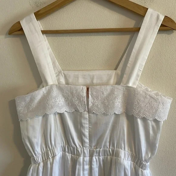 Cella & Flo Vivian Voile Lace Nursing Dress Women’s Size XS Midi Cotton‎ White - Picture 9 of 14